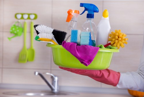 Local cleaner maintaining a kitchen in a Tufnell Park flat