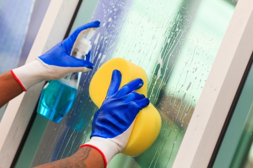 Professional stain treatment on a mattress during cleaning in Tufnellpark