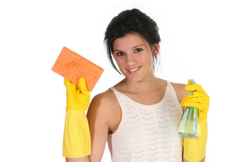 Removing drink and food stains from upholstery and rugs locally