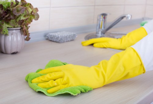 Professional office cleaning in Tufnell Park with desks and communal areas maintained